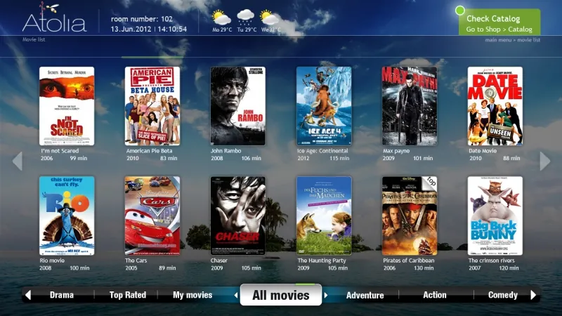 Hotel TV: video on demand